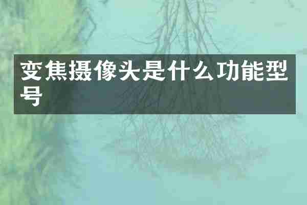 变焦摄像头是什么功能型号