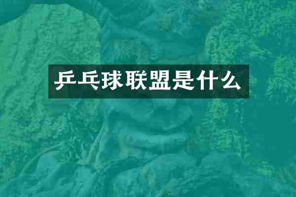 乒乓球联盟是什么