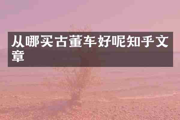从哪买古董车好呢知乎文章