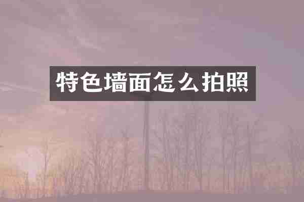 特色墙面怎么拍照