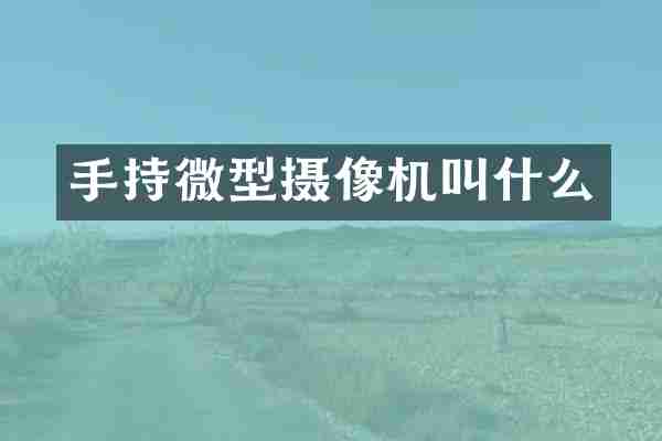 手持微型摄像机叫什么