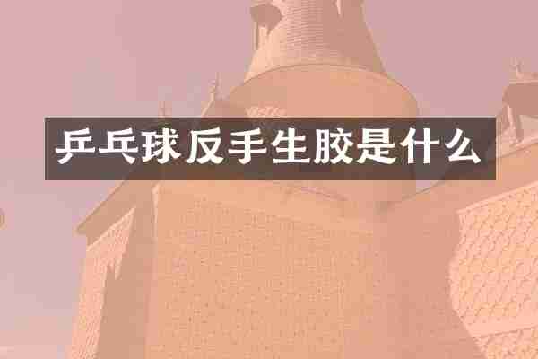 乒乓球反手生胶是什么