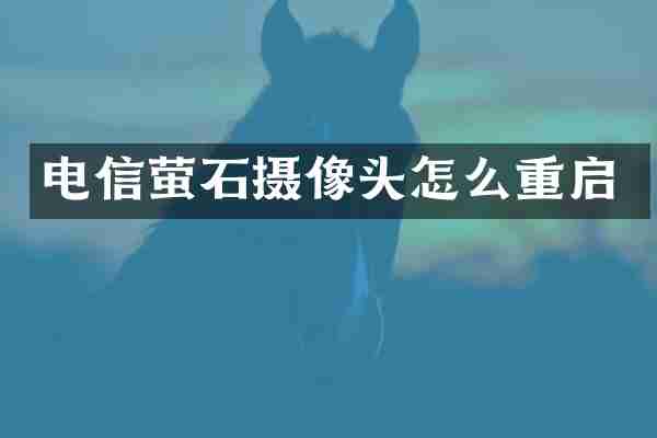 电信萤石摄像头怎么重启