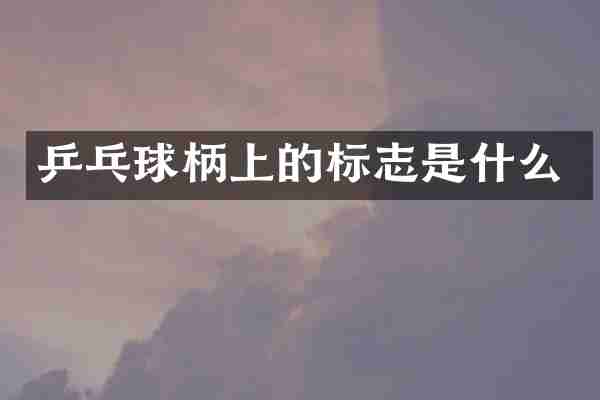 乒乓球柄上的标志是什么