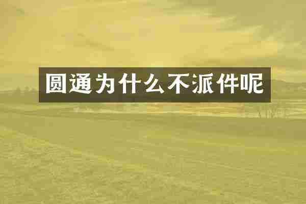 圆通为什么不派件呢