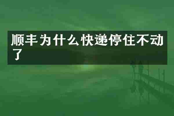 顺丰为什么快递停住不动了