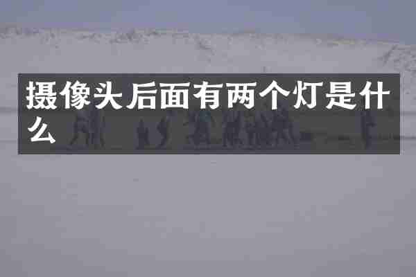摄像头后面有两个灯是什么