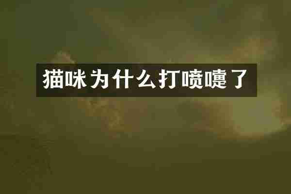 猫咪为什么打喷嚏了