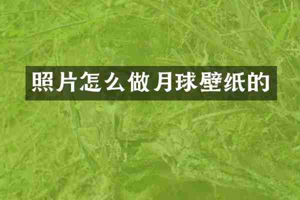 照片怎么做月球壁纸的