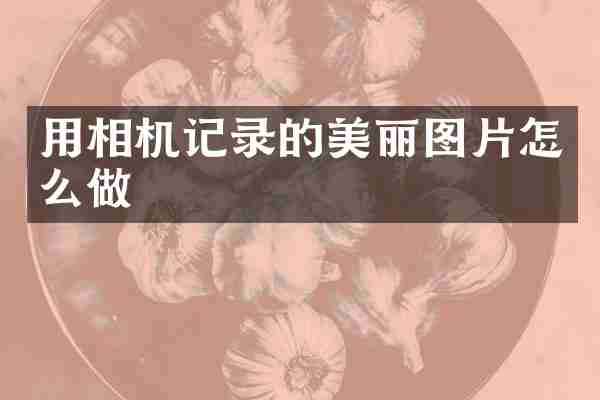 用相机记录的美丽图片怎么做