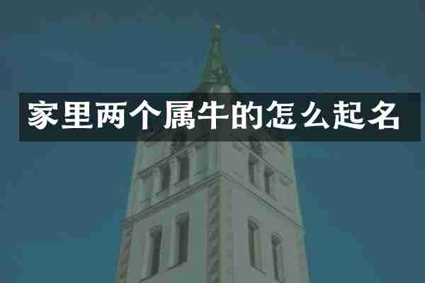 家里两个属牛的怎么起名