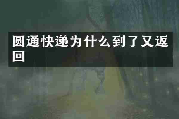 圆通快递为什么到了又返回