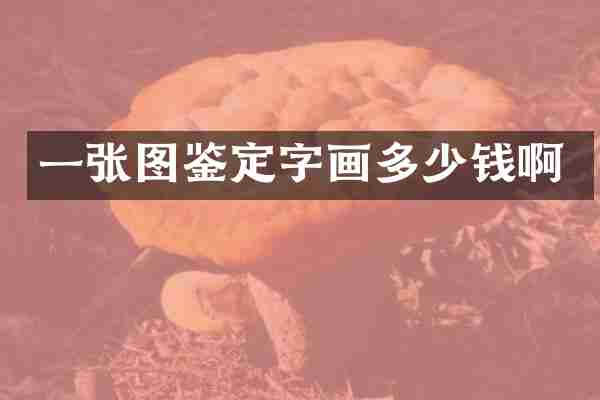 一张图鉴定字画多少钱啊