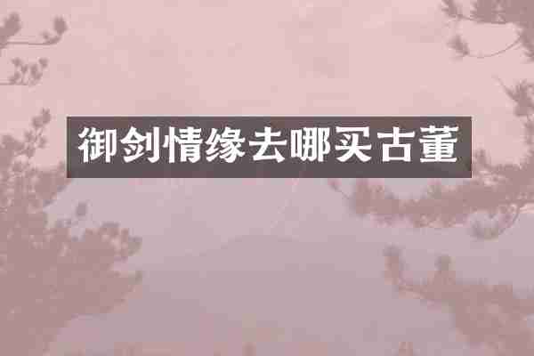 御剑情缘去哪买古董
