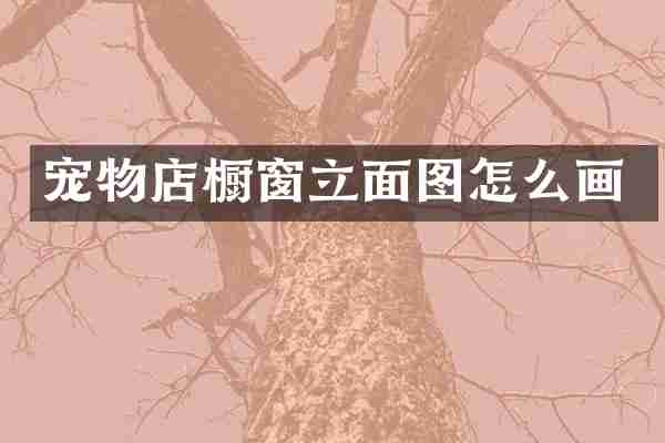 宠物店橱窗立面图怎么画