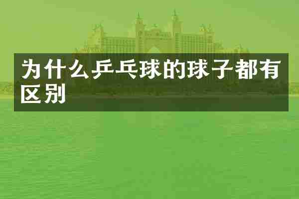 为什么乒乓球的球子都有区别