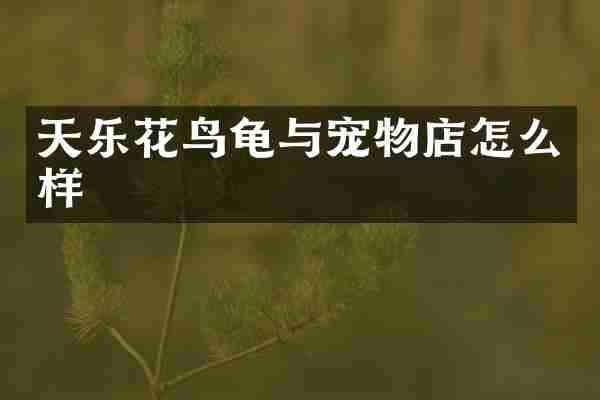 天乐花鸟龟与宠物店怎么样