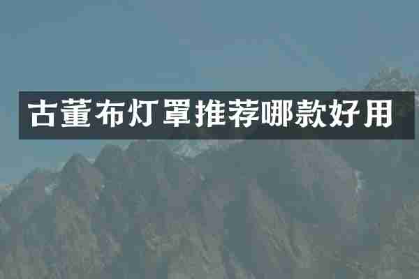 古董布灯罩推荐哪款好用