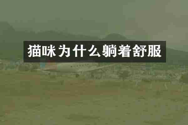 猫咪为什么躺着舒服