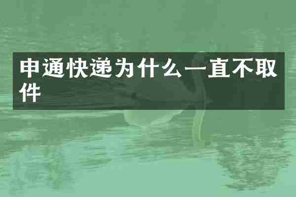 申通快递为什么一直不取件