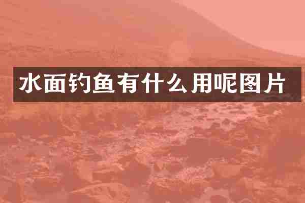 水面钓鱼有什么用呢图片