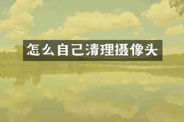 怎么自己清理摄像头