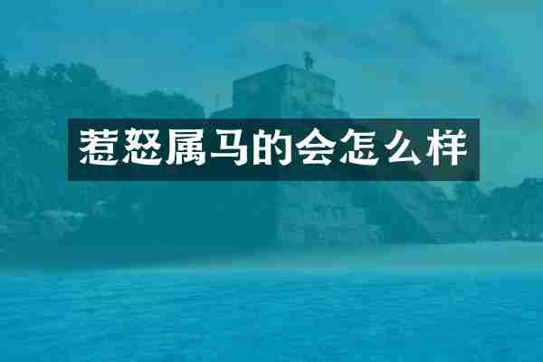 惹怒属马的会怎么样