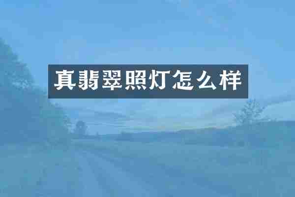 真翡翠照灯怎么样