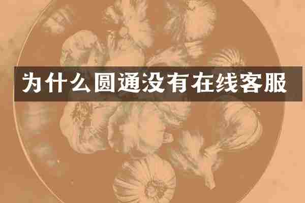 为什么圆通没有在线客服