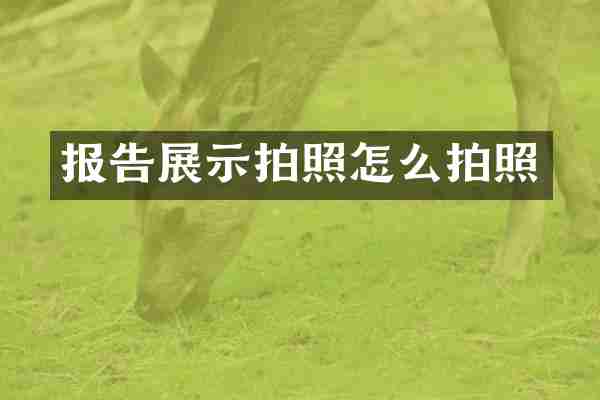 报告展示拍照怎么拍照