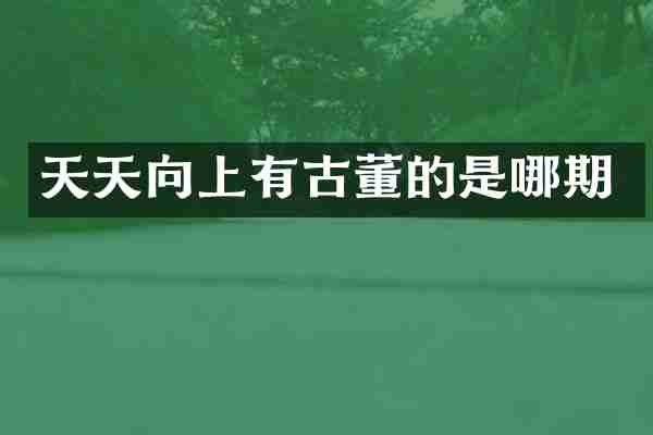 天天向上有古董的是哪期