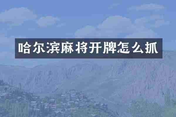哈尔滨麻将开牌怎么抓