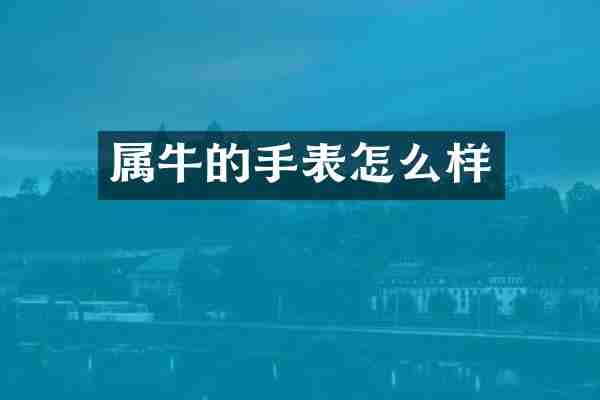 属牛的手表怎么样