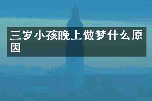 三岁小孩晚上做梦什么原因