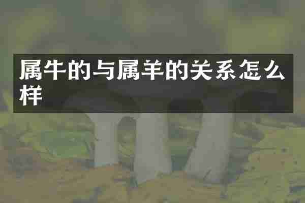 属牛的与属羊的关系怎么样