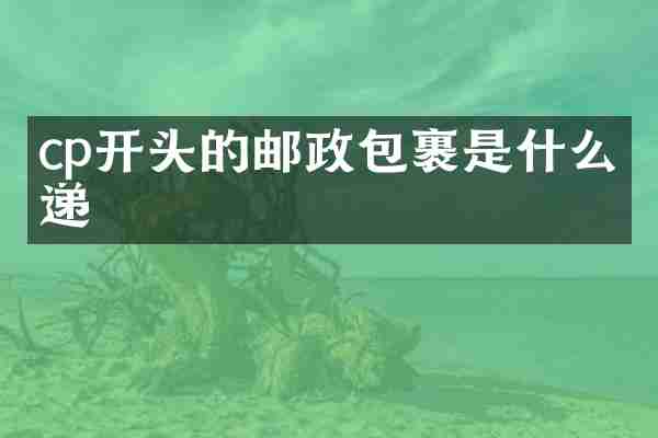 cp开头的邮政包裹是什么快递