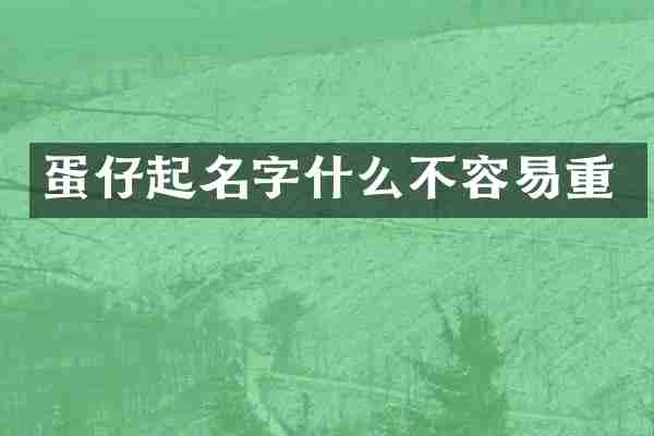 蛋仔起名字什么不容易重