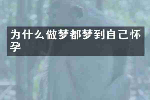 为什么做梦都梦到自己怀孕
