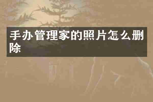 手办管理家的照片怎么删除