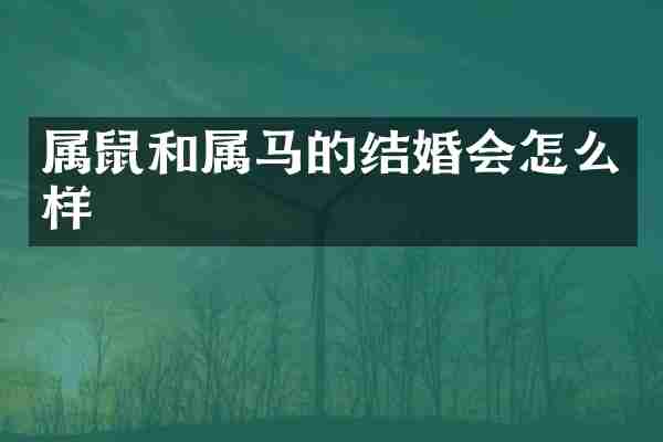 属鼠和属马的结婚会怎么样