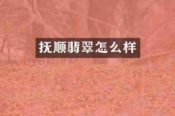 抚顺翡翠怎么样