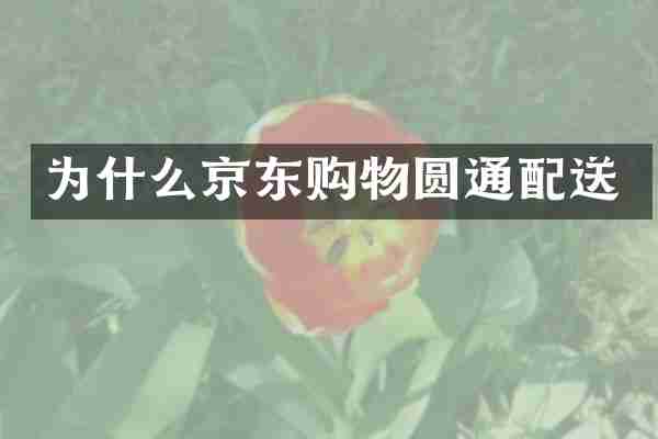 为什么京东购物圆通配送