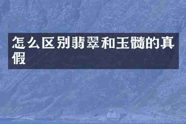 怎么区别翡翠和玉髓的真假