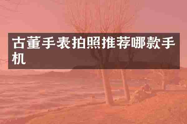 古董手表拍照推荐哪款手机
