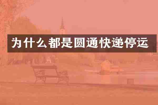 为什么都是圆通快递停运
