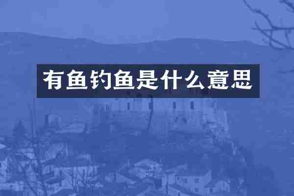 有鱼钓鱼是什么意思