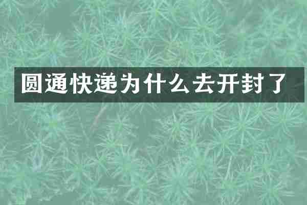 圆通快递为什么去开封了