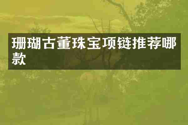 珊瑚古董珠宝项链推荐哪款