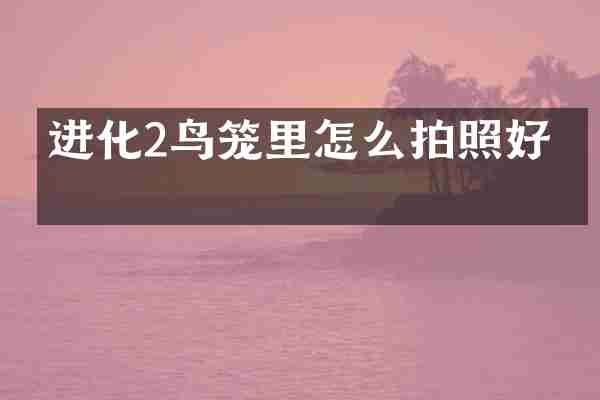 进化2鸟笼里怎么拍照好看