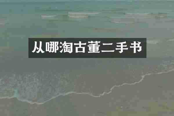 从哪淘古董二手书